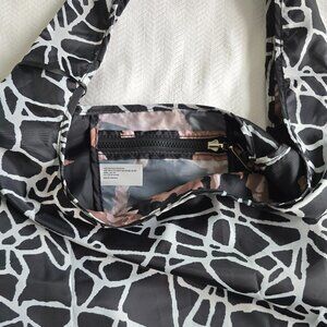 Cracked Glass/Leopard Black/White/Neutral Reversible Reusable Bag - DVF x Target